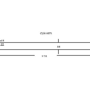 Diagram showing dimensions of CLM-10571.