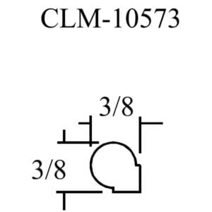 CLM-10573, 3/8 inch corner detail.