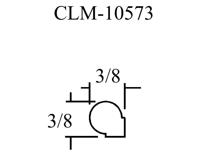 CLM-10573, 3/8 inch corner detail.