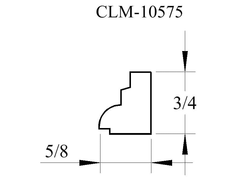 CLM-10575 moulding profile diagram.