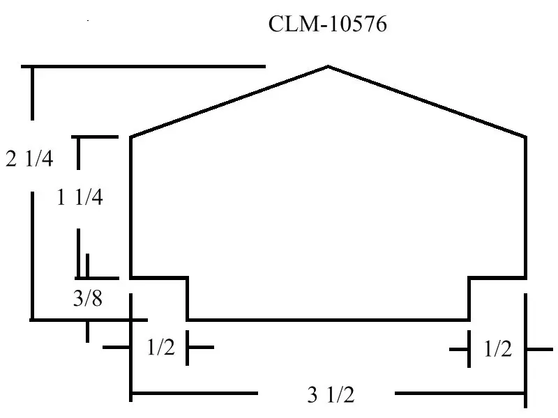 Line drawing of a house with dimensions.