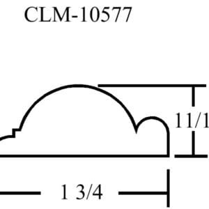 CLM-10577 molding profile diagram.