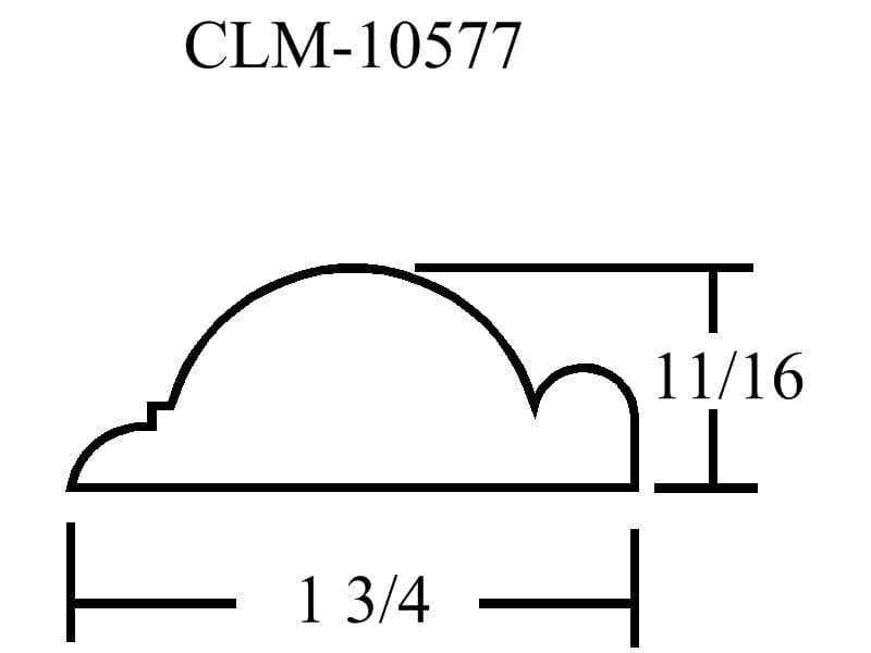 CLM-10577 molding profile diagram.