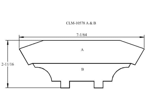 CLM-10578 A & B molding diagram.