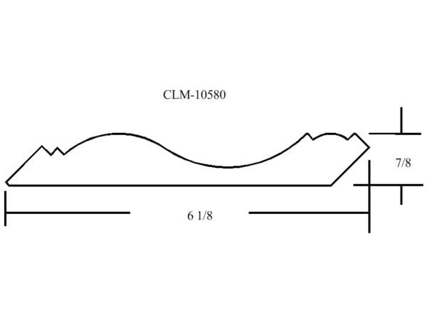 CLM-10580 molding profile diagram.