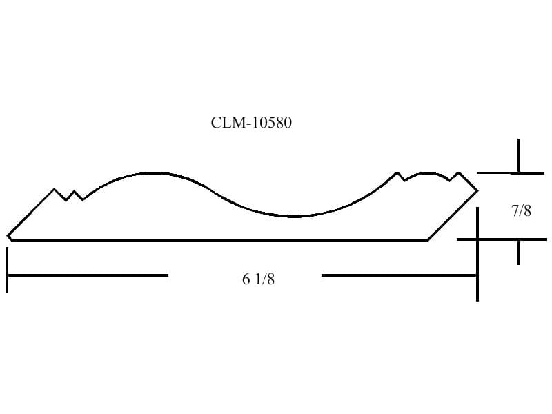 CLM-10580 molding profile diagram.