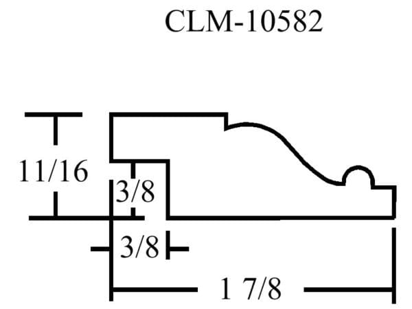 CLM-10582 molding profile diagram.