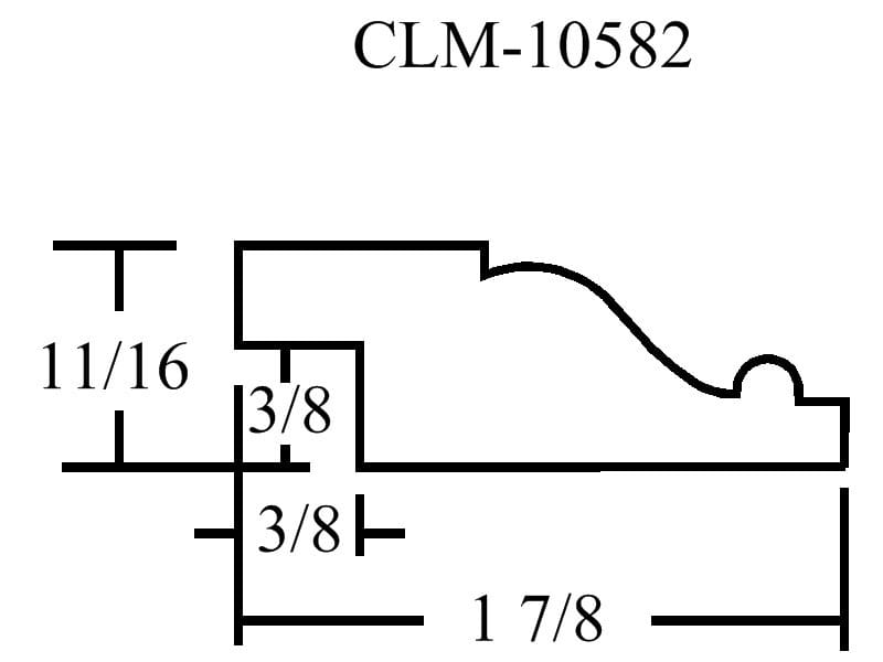 CLM-10582 molding profile diagram.