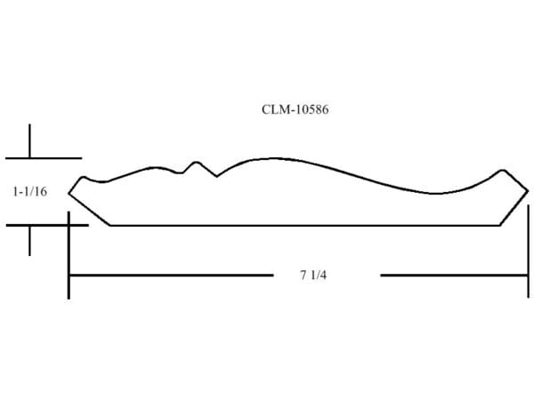 CLM-10586 crown molding diagram.