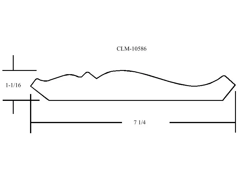 CLM-10586 crown molding diagram.