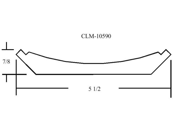 CLM-10590 curved metal profile diagram