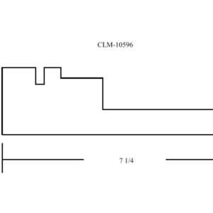 Diagram of a 7 1/4" by 2" part.