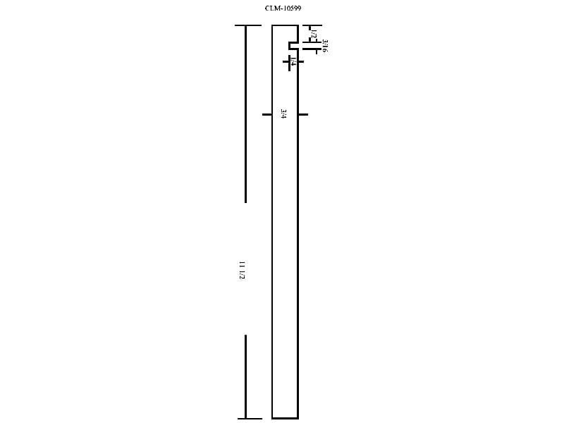 Diagram of CLMG-10599 door frame.