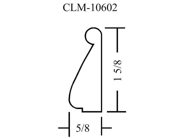 Line drawing of molding profile CLM-10602.