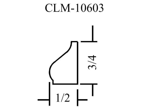 CLM-10603 molding profile diagram.