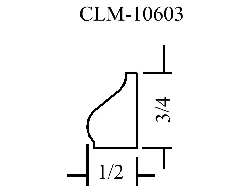 CLM-10603 molding profile diagram.