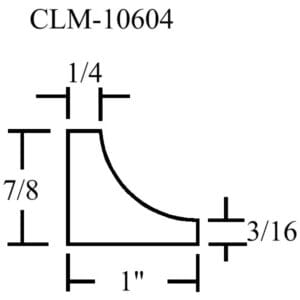 CLM-10604 corner molding diagram.