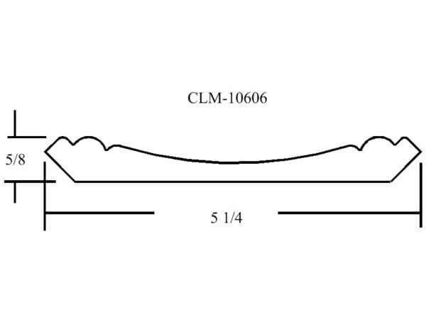 Line drawing of a molding profile.