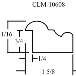 CLM-10608 molding profile diagram.