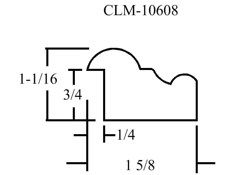 CLM-10608 molding profile diagram.