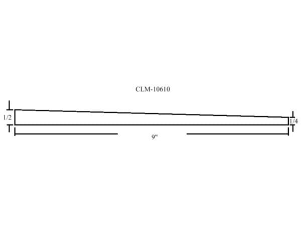 CLM-10610 9" tapered edge 1/2" to 1/4"