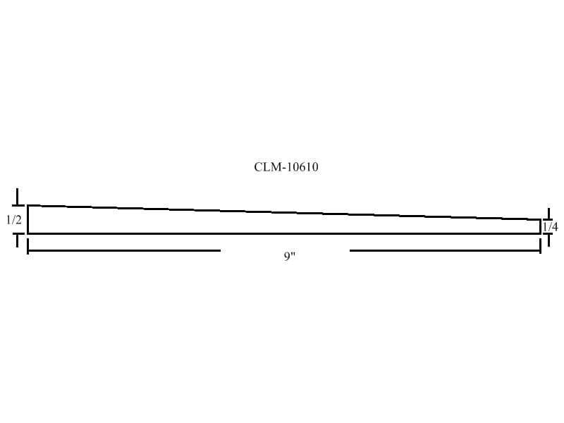 CLM-10610 9" tapered edge 1/2" to 1/4"