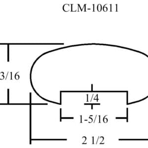 Line drawing of a CML-10611 part.