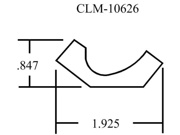 CLM-10626 curved molding diagram.