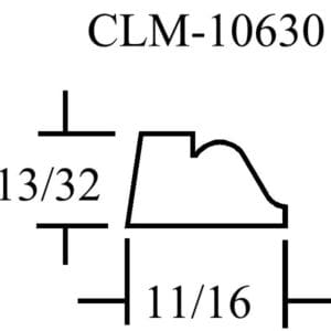 CLM-10630 molding profile diagram.