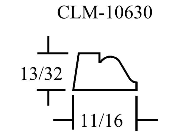 CLM-10630 molding profile diagram.