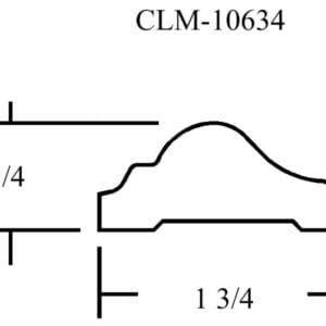 Line drawing of molding CLM-10634.