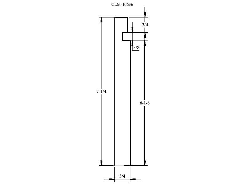 Line drawing of a rectangular door frame.