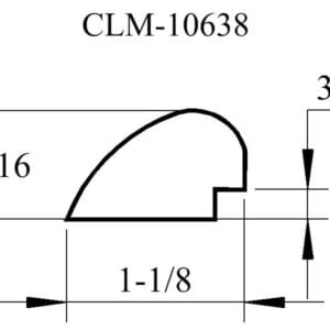 CLM-10638 curved molding diagram.