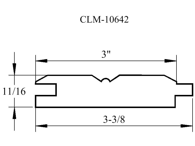 Line drawing of CLM-10642 profile.