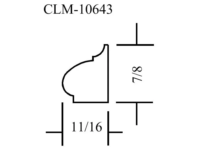 Casing profile CLM-10643, 11/16" x 7/8"