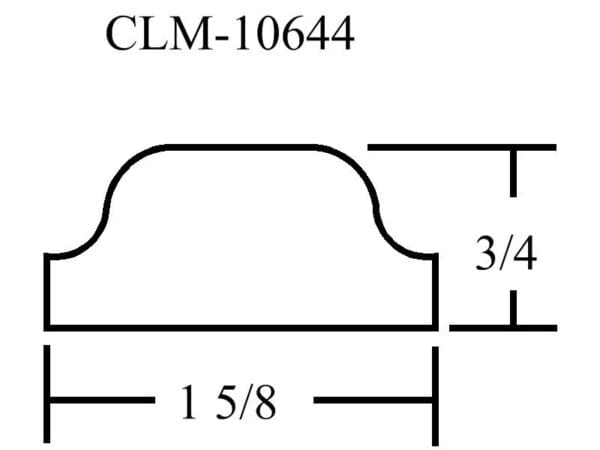 CLM-10644 molding profile diagram.