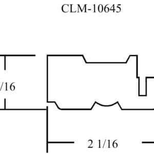 CLM-10645, 2 1/16" x 15/16" part diagram.