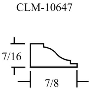 CLM-10647 molding profile diagram.