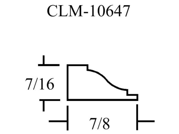 CLM-10647 molding profile diagram.