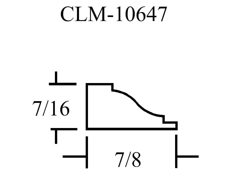 CLM-10647 molding profile diagram.