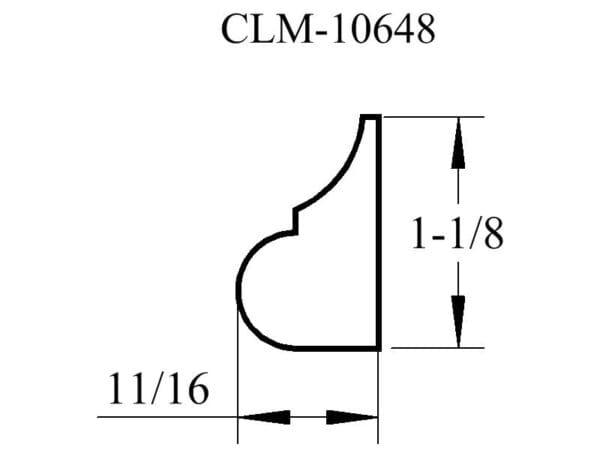 CLM-10648 moulding profile diagram.