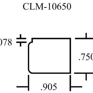 CLM-10650, technical drawing of a shape.