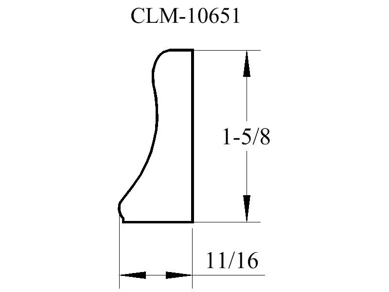 CLM-10651 molding profile diagram.