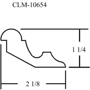 Line drawing of molding CLM-10654.