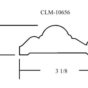 Line drawing of CLM-10656 molding.