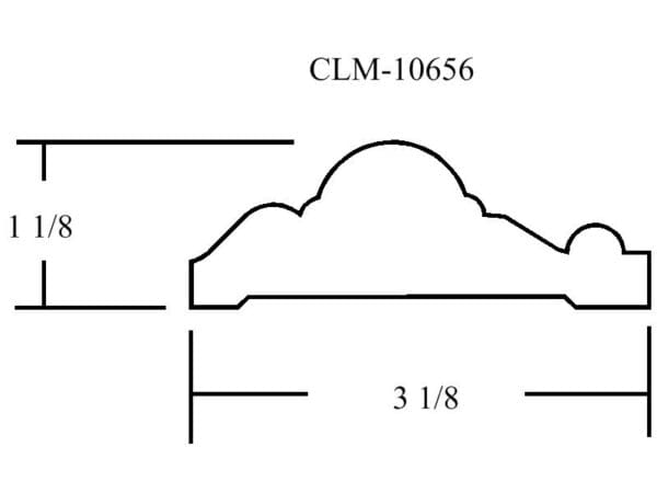 Line drawing of CLM-10656 molding.