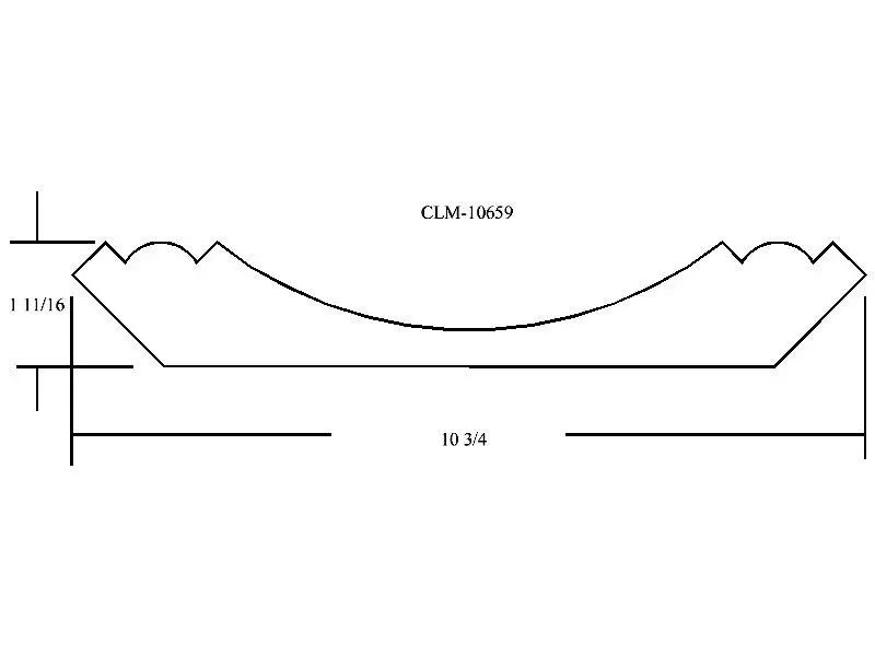 Diagram of CLM-10659 part dimensions.