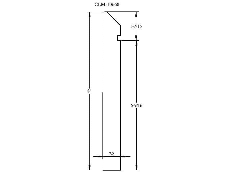 Diagram of a door with dimensions.