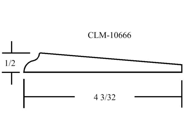 CLM-10666 molding profile diagram.