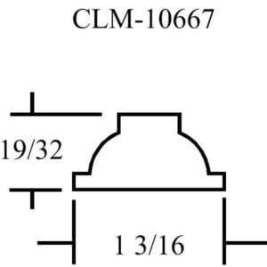 CLM-10667 architectural molding diagram.